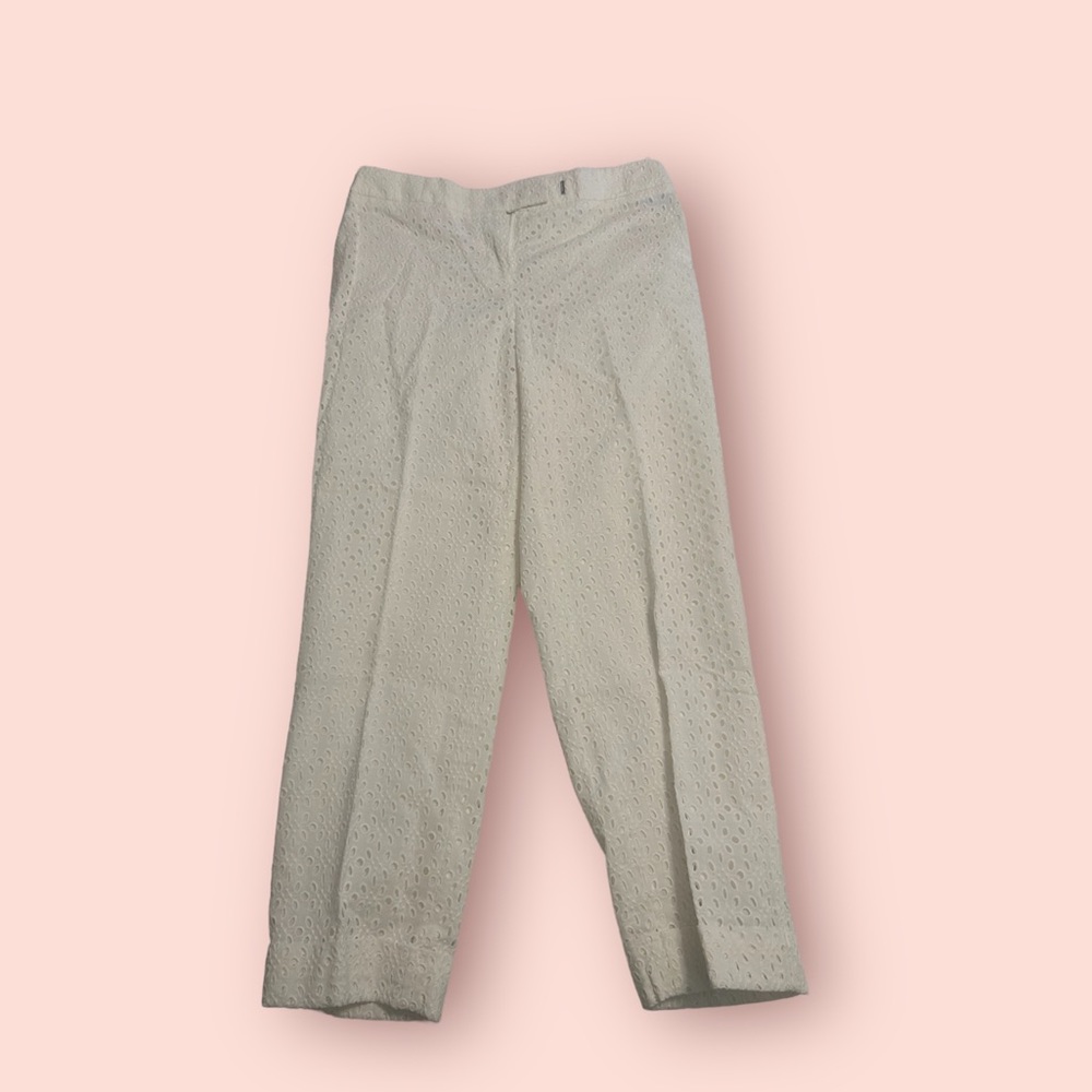 Anne Klein Eyelet Crop Pant, 2